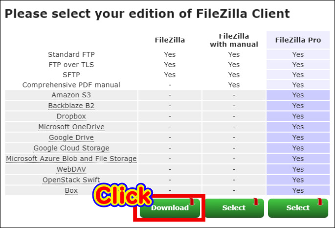 FileZilla（ファイルジラ）のダウンロード・インストール方法